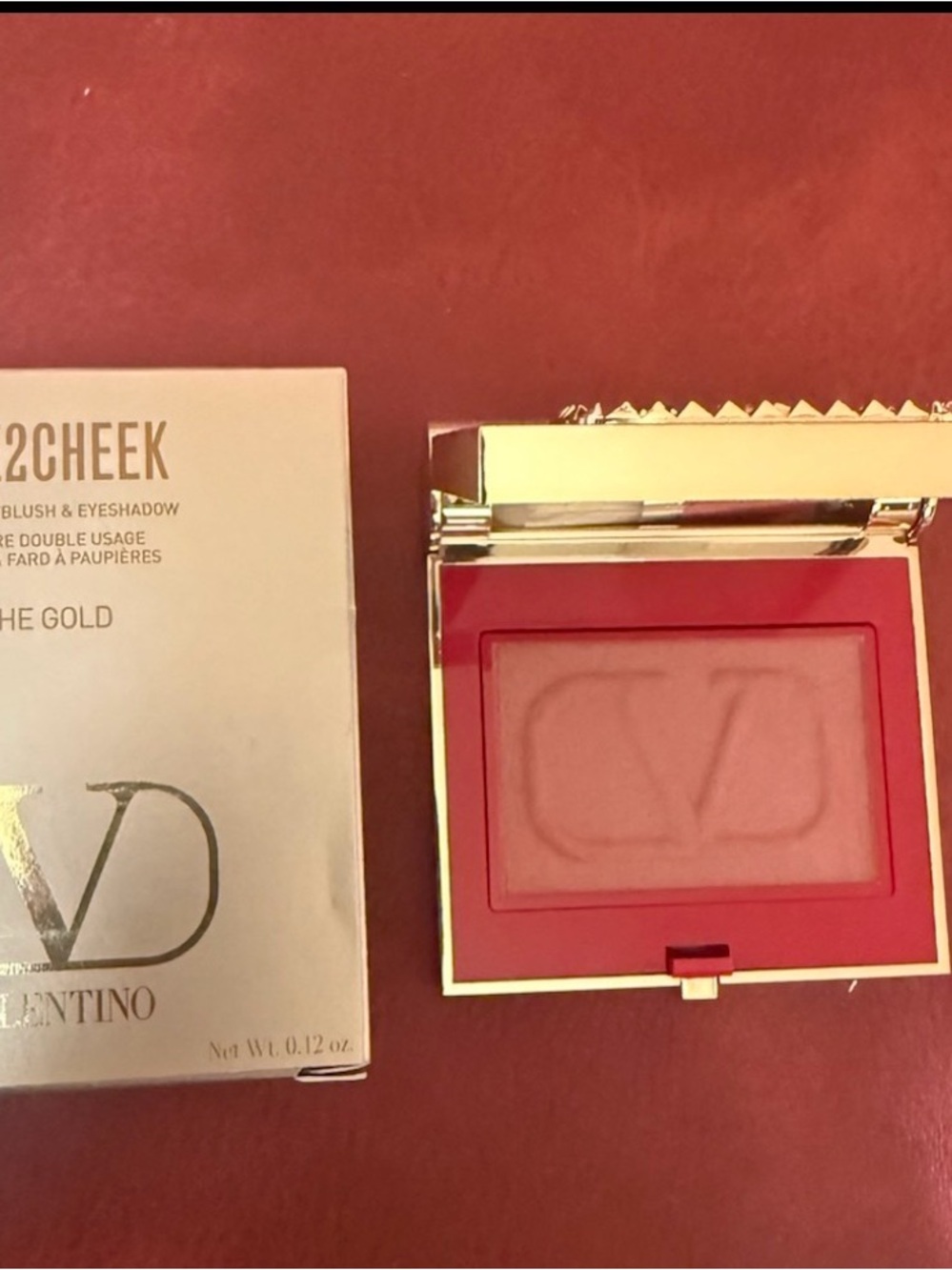 Valentino EYE2CHEEK 04 Sweet Rebel Dual-Use Shimmer Pressed Powder 0.12 oz
